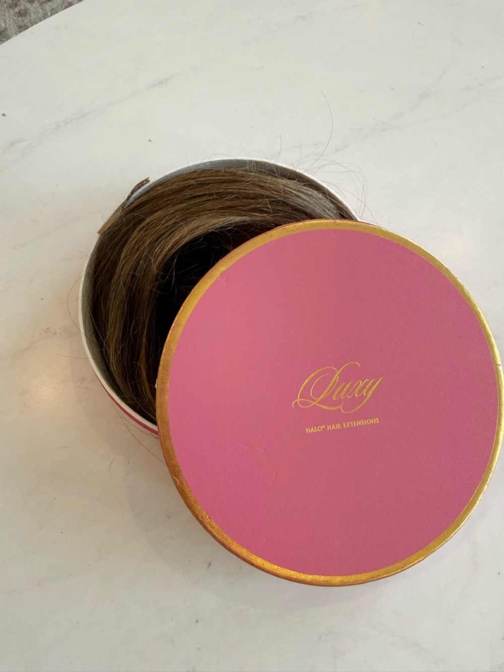 Luxy Halo Hair Extensions 20 inch mocha bronde balayage, like new.